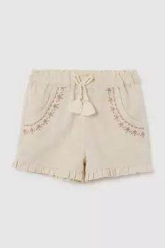 Шорты с вышивкой и рюшами Fagottino