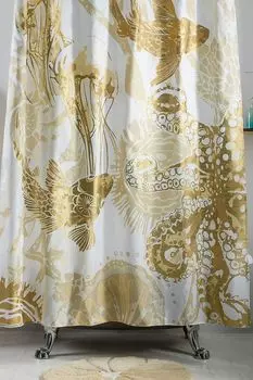 Штора для ванной тканевая с принтом Mare Moroshka