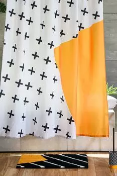 Штора для ванной тканевая с принтом Memphis Moroshka