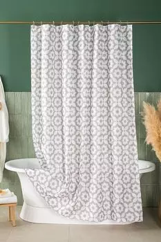 Штора для ванной тканевая с принтом WESS