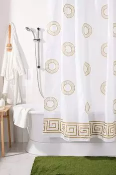 Штора для ванной тканевая с принтом WESS