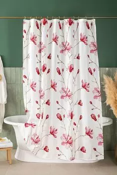 Штора для ванной тканевая с принтом WESS