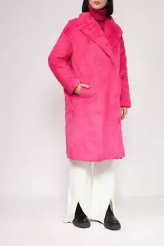 Шуба из искусственного меха прямого кроя BELUCCI