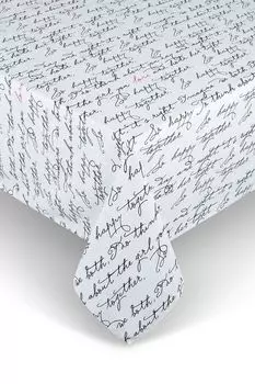 Скатерть из хлопка с принтом Lettering Black COINCASA