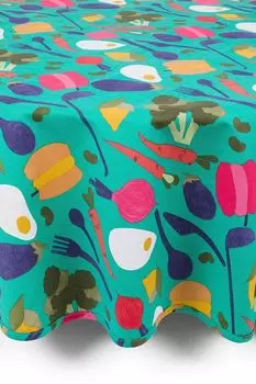 Скатерть с принтом Broccoli Dark Round Wr COINCASA