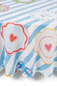 Скатерть с принтом Plates Love Round COINCASA
