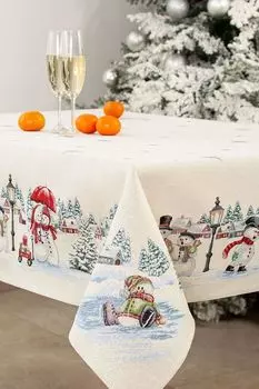 Скатерть Снеговики Le Gobelin
