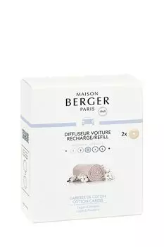 Сменный блок ароматизатора для авто Нежность хлопка, 2 шт Maison Berger Paris