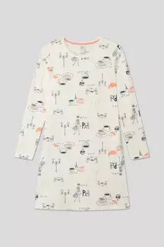 Сорочка хлопковая с принтом Sanetta