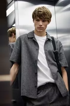 Рубашка льняная с коротким рукавом MARCO DI RADI