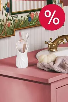 Стакан для ванных принадлежностей керамический Fleur Moroshka