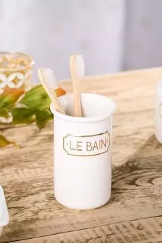 Стакан для ванных принадлежностей керамический Le Bain blanc WESS