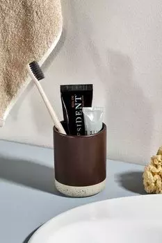 Стакан для ванных принадлежностей керамический Naturel Moroshka