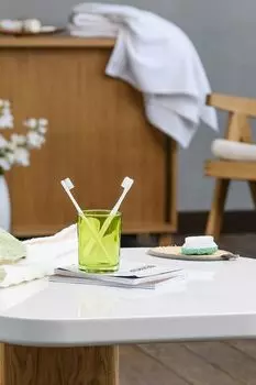 Стакан для зубных щеток стеклянный Bright Colors Moroshka