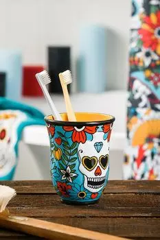 Стакан керамический для ванных принадлежностей Los Muertos Moroshka