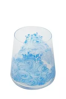 Стакан с принтом стеклянный COINCASA