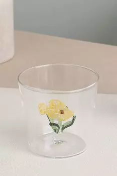 Стакан стеклянный с декором Pesce Giall COINCASA