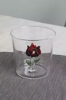 Стакан стеклянный с декором Rossa COINCASA
