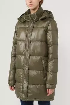 Стеганое пальто с капюшоном BELUCCI