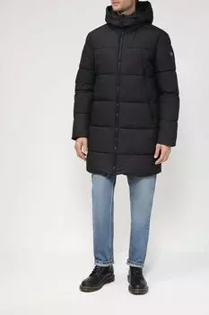 Стеганое пальто с капюшоном Casual Friday