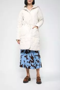 Стеганое пальто с капюшоном и на кулиске BELUCCI