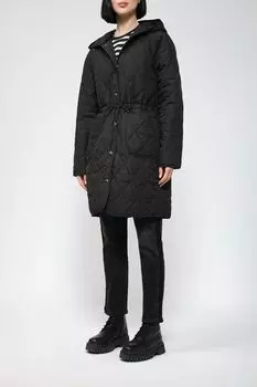 Стеганое пальто с капюшоном и на кулиске BELUCCI