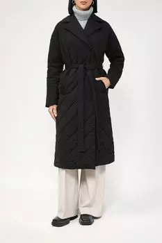 Стеганое пальто с поясом BELUCCI