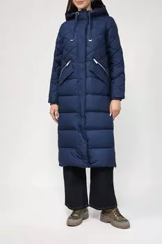 Стеганый пуховик с капюшоном и карманами на молнии Auranna