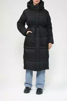 Стеганый пуховик с поясом лентой BELUCCI