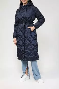 Стеганый пуховик со съемным поясом BELUCCI