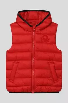 Стеганый жилет с капюшоном Benetton