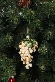 Стеклянная елочная игрушка Гроздь винограда Holiday Classics