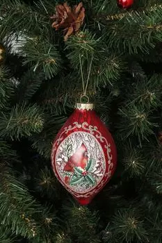 Стеклянная елочная игрушка Лесные птицы Holiday Classics