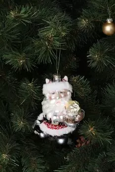 Стеклянная елочная игрушка Санта-викинг Holiday Classics