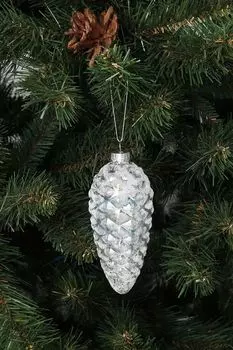 Стеклянная елочная игрушка Шишка Holiday Classics