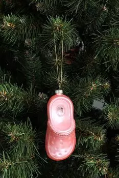 Стеклянная елочная игрушка Slipper Kersten