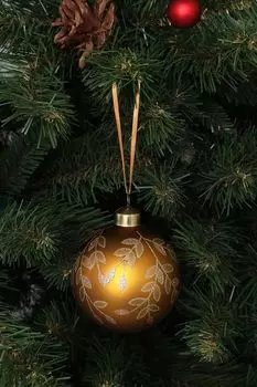 Стеклянный елочный шар COINCASA