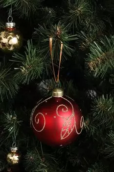 Стеклянный елочный шар COINCASA