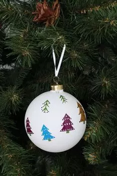 Стеклянный елочный шар Tree COINCASA