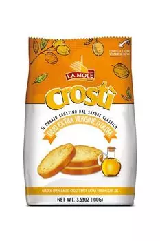 Сухарики крости с оливковым маслом Crosti OLIO EXTRA VERGINE D’OLIVA La Mole