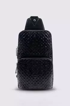 Сумка через плечо кожаная с тиснением Goose Beautiful Birds