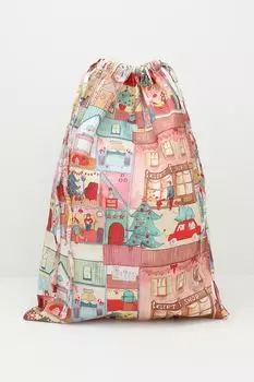 Сумка хлопковая с принтом House Xmas COINCASA