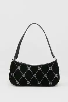 Сумка-хобо бархатная со стразами Chris HUGO