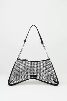Сумка хобо комбинированная со стразами Evening Karl Lagerfeld
