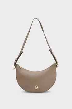 Сумка хобо кожаная с монограммой Beyond BOSS