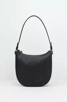 Сумка хобо кожаная с перфорацией логотипа Circle Karl Lagerfeld