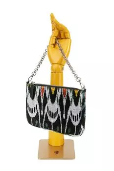 Сумка клатч шелковая с принтом MICHEL KATANA