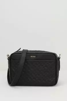 Сумка кросс-боди кожаная с перфорацией Alyce BOSS