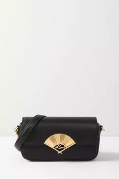 Сумка кросс-боди кожаная signature fan Karl Lagerfeld