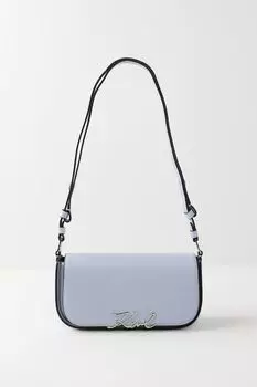 Сумка кросс-боди кожаная Signature Karl Lagerfeld